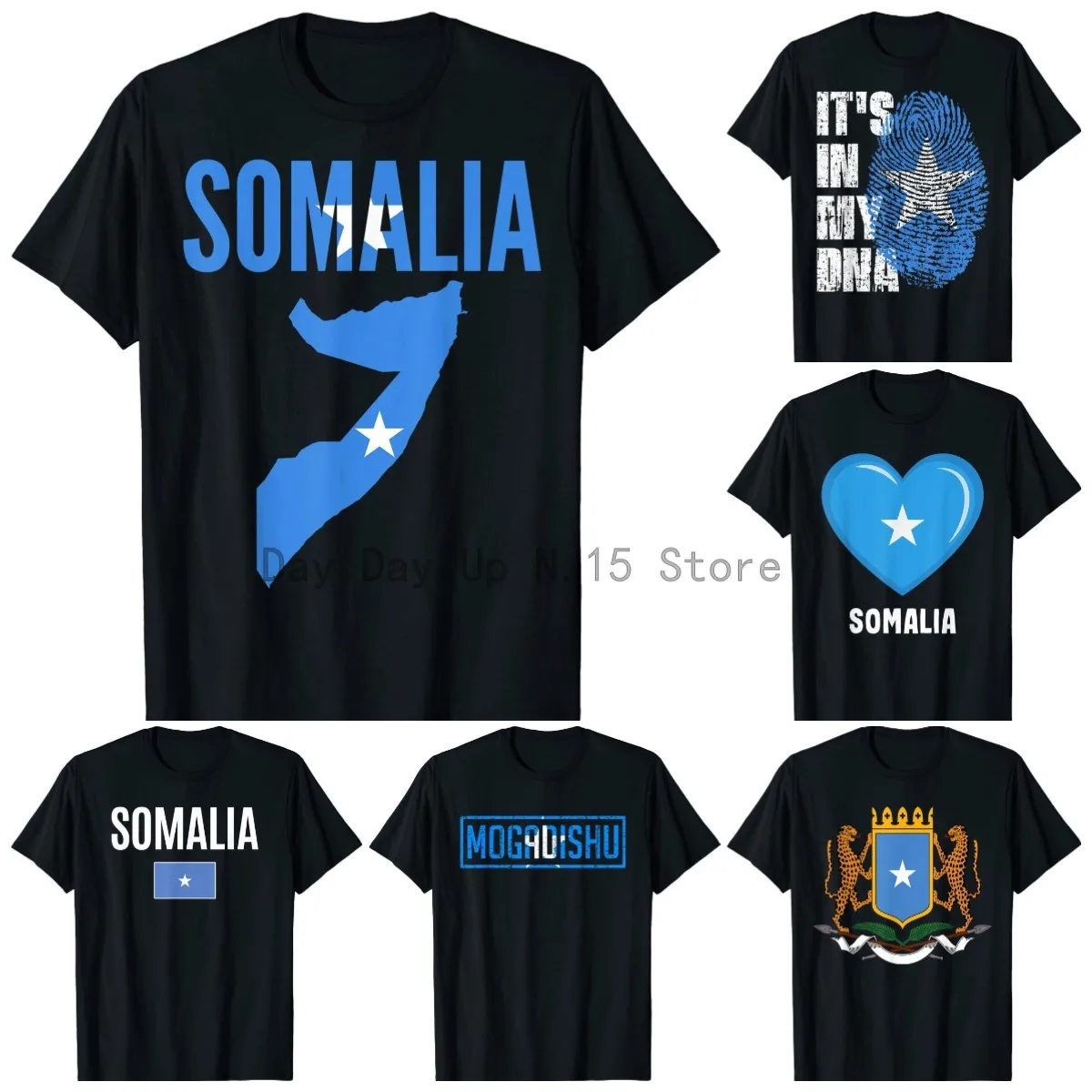 

Somali Gift - Somalia Country Map Flag T-Shirt S-3XL