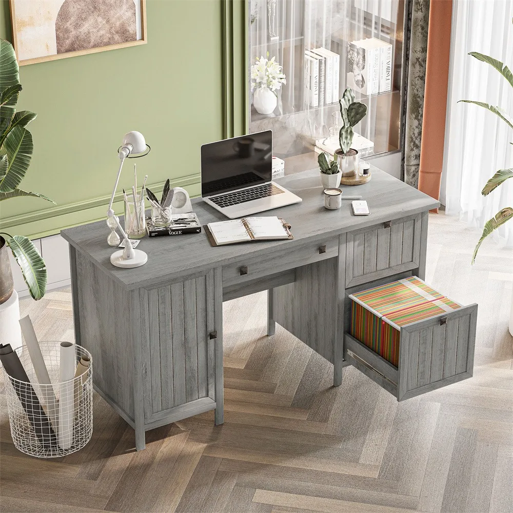 

for extra storage, livingroom,home office, Gray, 59" W x 23.25" D x 30" H, computer desk