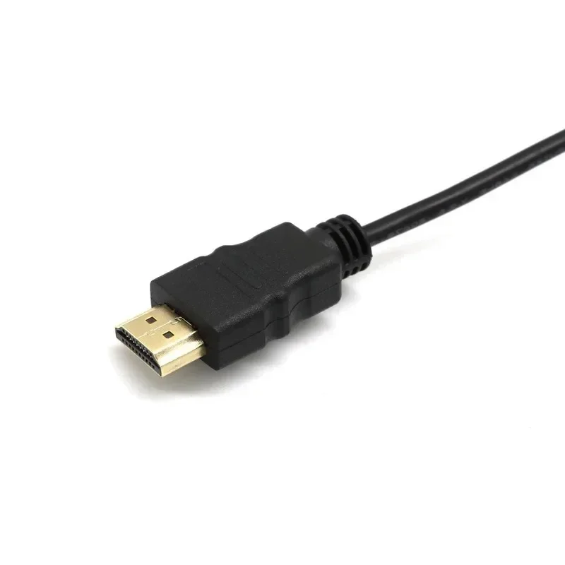 Kabel adaptor Audio, 1.8 M HDMI kompatibel ke VGA 1080P HD dengan kabel Adapter Audio HDMI-kompatibel ke kabel VGA kabel Komputer & koneksi