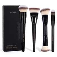 MAANGE 4pcs Pro Makeup Brushes Kit with Gift Box Flat Top Foundation Brush Dual-head.Triangle Bristle Head for Contour Conceal