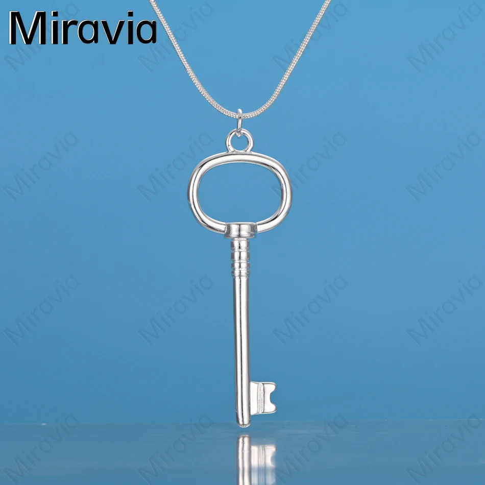 

Miravia 925 Sterling Silver Ring Key Pendant Necklace Daily Accessories Women'S Simple And Elegant Jewelry