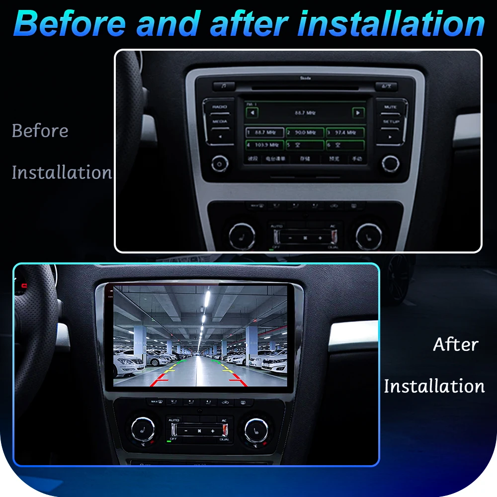 Carplay Android For Skoda Octavia 2 A5 2004- 2013 Multimedia Car Stereo Radio No 2Din DVD 4G Auto WiFi Player Screen Navigation