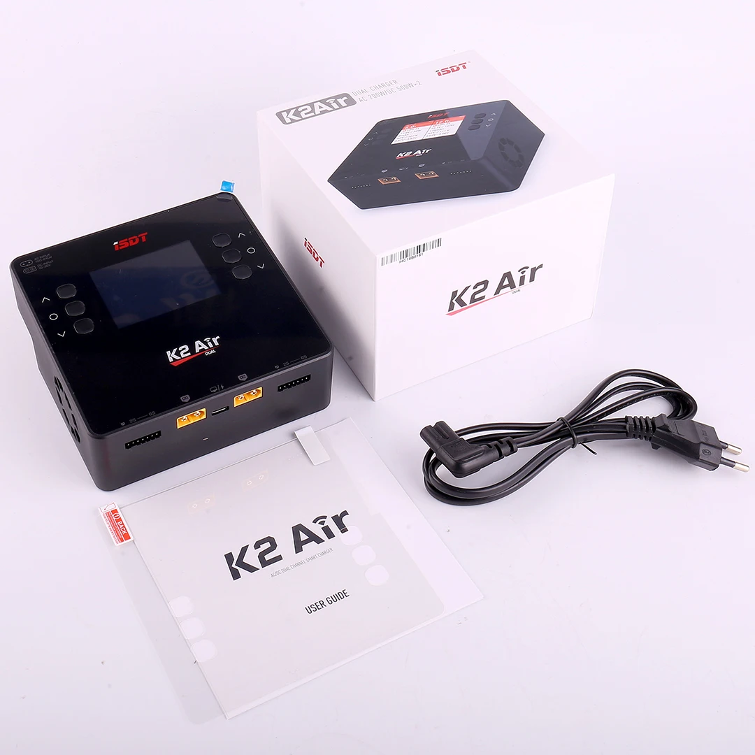 ISDT K2 Air AC 200W DC 500Wx2 20A Dual Channel Balance Smart Charger Discharger BATTAIR for LiPo LiFe Lilon LiHv NiMh Pb Battery