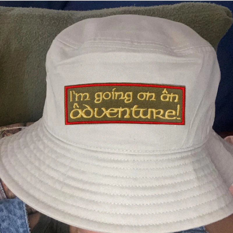 

1PC Going On An Adventure Embroidered Patch Motivate Morale Badge DIY Gift Iron On Patches For Clothing Cap Jacket Trucker Hat