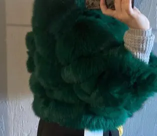 100% Natural Fur Jacket Real Fur Coat Winter Jacket Women Natural Fox Fur Luxury Fashion 50cm Short Jacket Wholesale Hot 2022