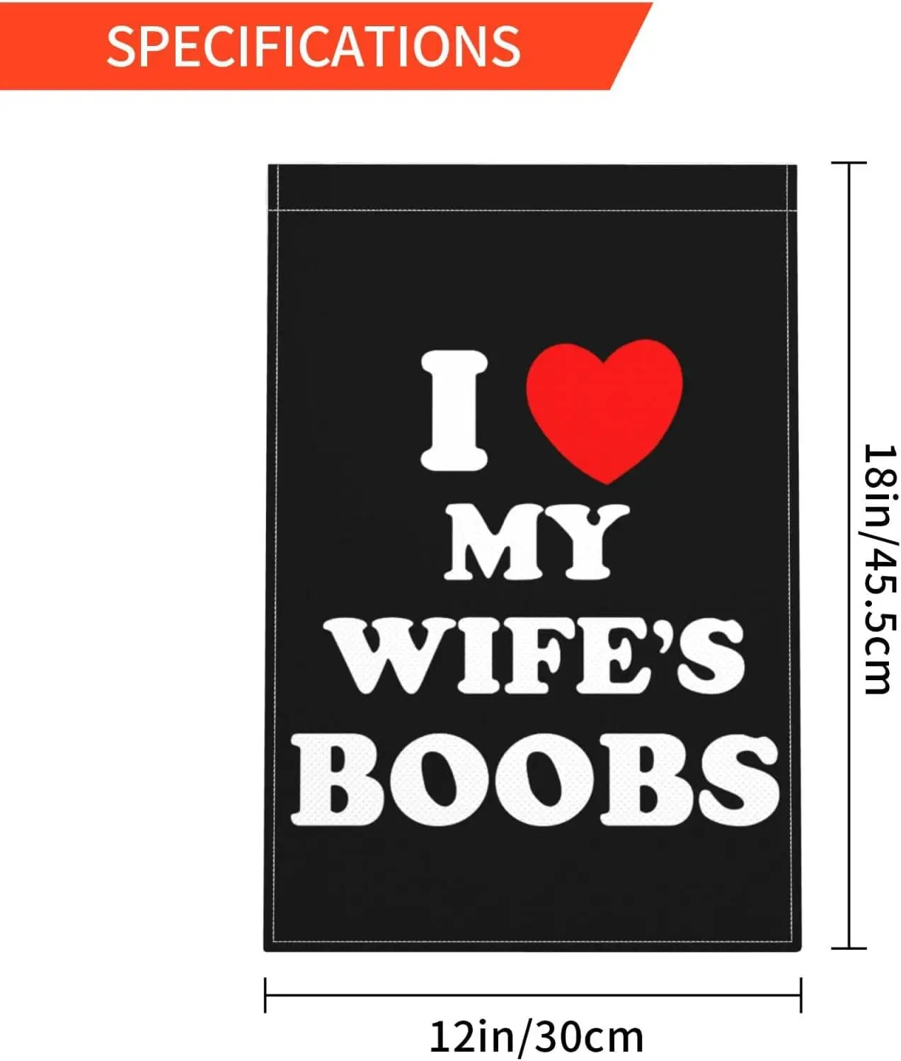 I Heart Love Boobs Funny Garden Flag Seasonal Home Yard Outdoor Decoration House Yard Lawn Decor Holiday Garden Yard 12 X 18 yyi