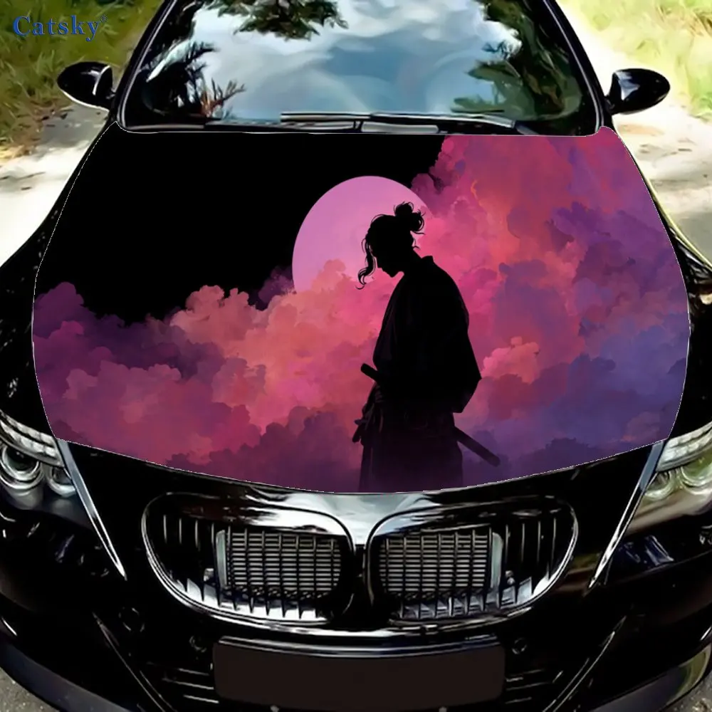 

Mysterious Warrior print,car hood stickers,PVC waterproof Self adhesive car hood sticker,car hood decoration protection stickers
