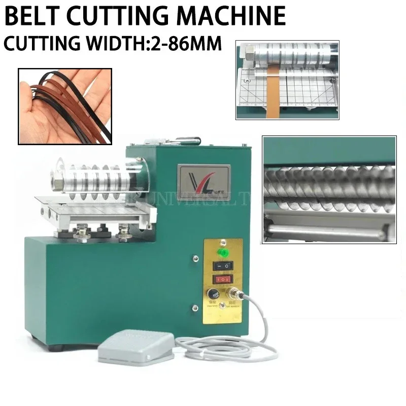 Leather Strip Belt Strap Cutting Machine with Edge Folding Leather Laminating Handmade Leathercraft Winding Brick Making Tufting