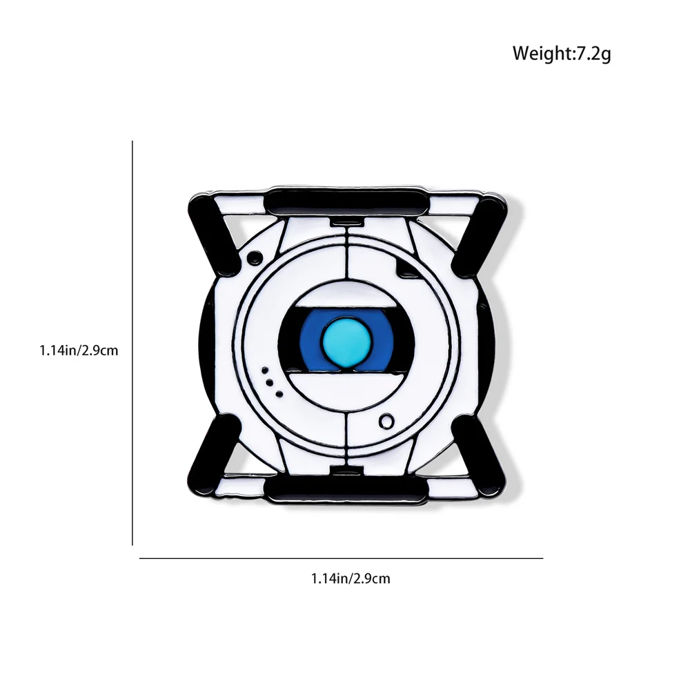 Wheatley Portal Enamel Pin Aperture Science Brooch Lapel Hat Knapsack Badge Delicate Jewelry Collection Wholesale