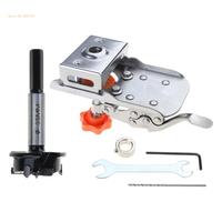 Woodworking Hole Opener and Guide 35mm Hinge Boring Jig Auxiliary Set For Door Dropship