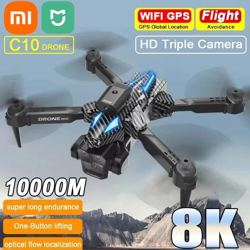 

Xiaomi Mijia C10 Max Drone 8K Profesional HD Optical Flow Positioning Obstacle Avoidance Gesture Photography Foldable RC Drone