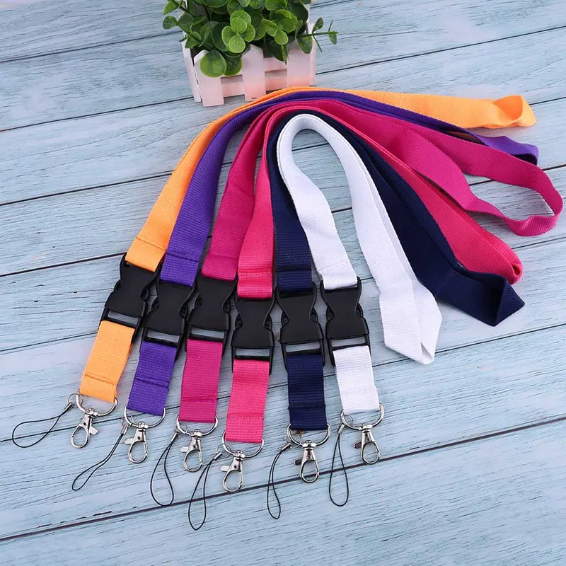 1PC Mobile Phone Straps Keychains Lanyard Rope Colorful Blank Plain For Keys Phone Neck Strap Hanging Rope Badge Holders