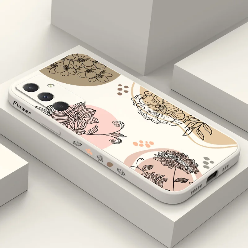 

Linear Flowers Phone Case For Samsung Galaxy A56 A36 A26 A16 A06 A17 A07 A55 A35 A25 A15 A05 A54 A34 A24 A14 A04 4G 5G Cover