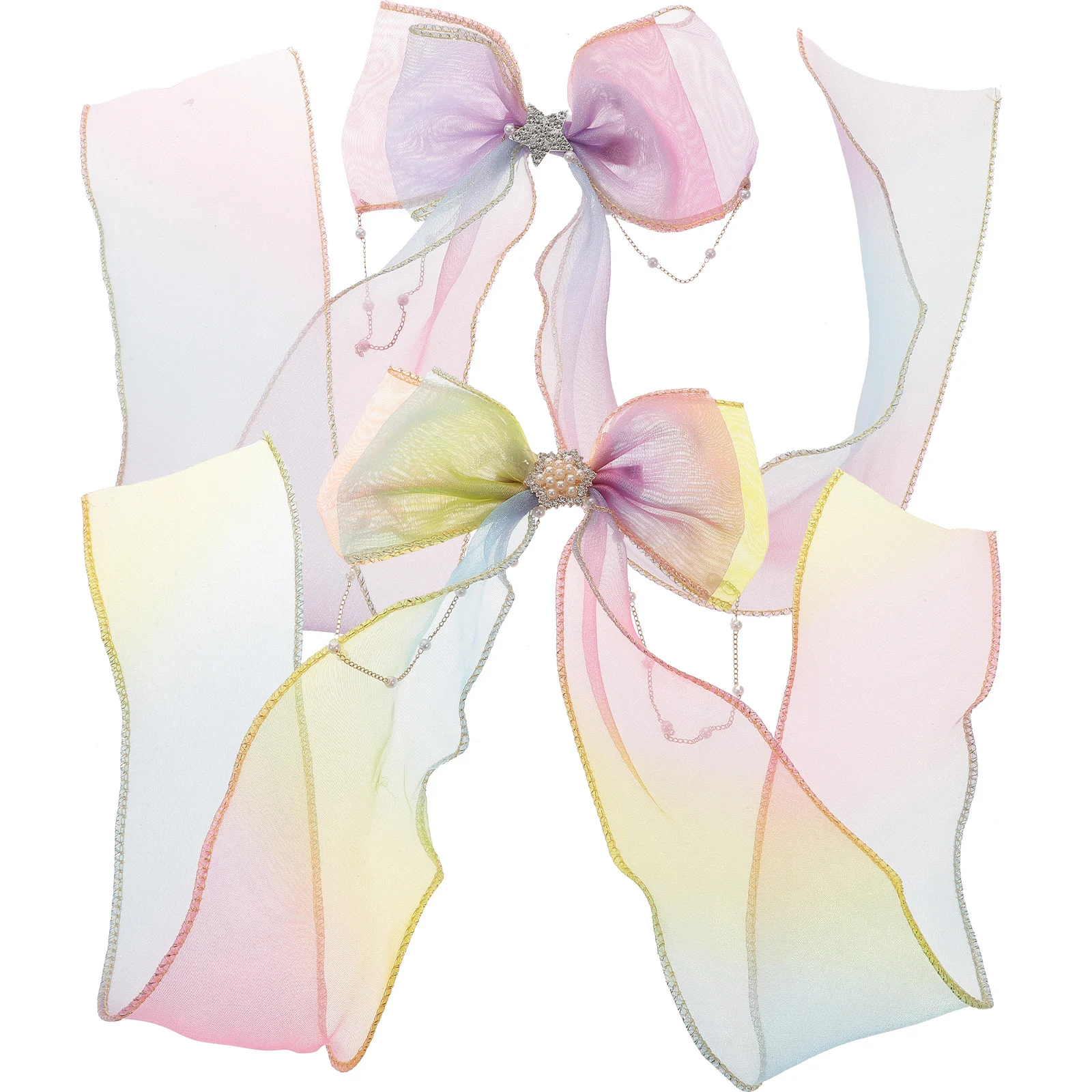 

2Pcs Bow Hair Clips Women Barrettes Long Ribbon Design Elegant Hair Accessories Bows for Girls Bow Hairpin Girls Barrette