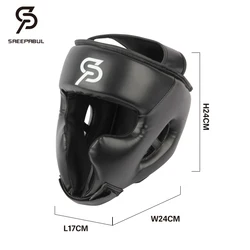 1pc Closed Type Boxing Head Guard/Sparring Helmet/MMA/Muay Thai Kickboxing Brace/Head Protection Free Fight Equipment
