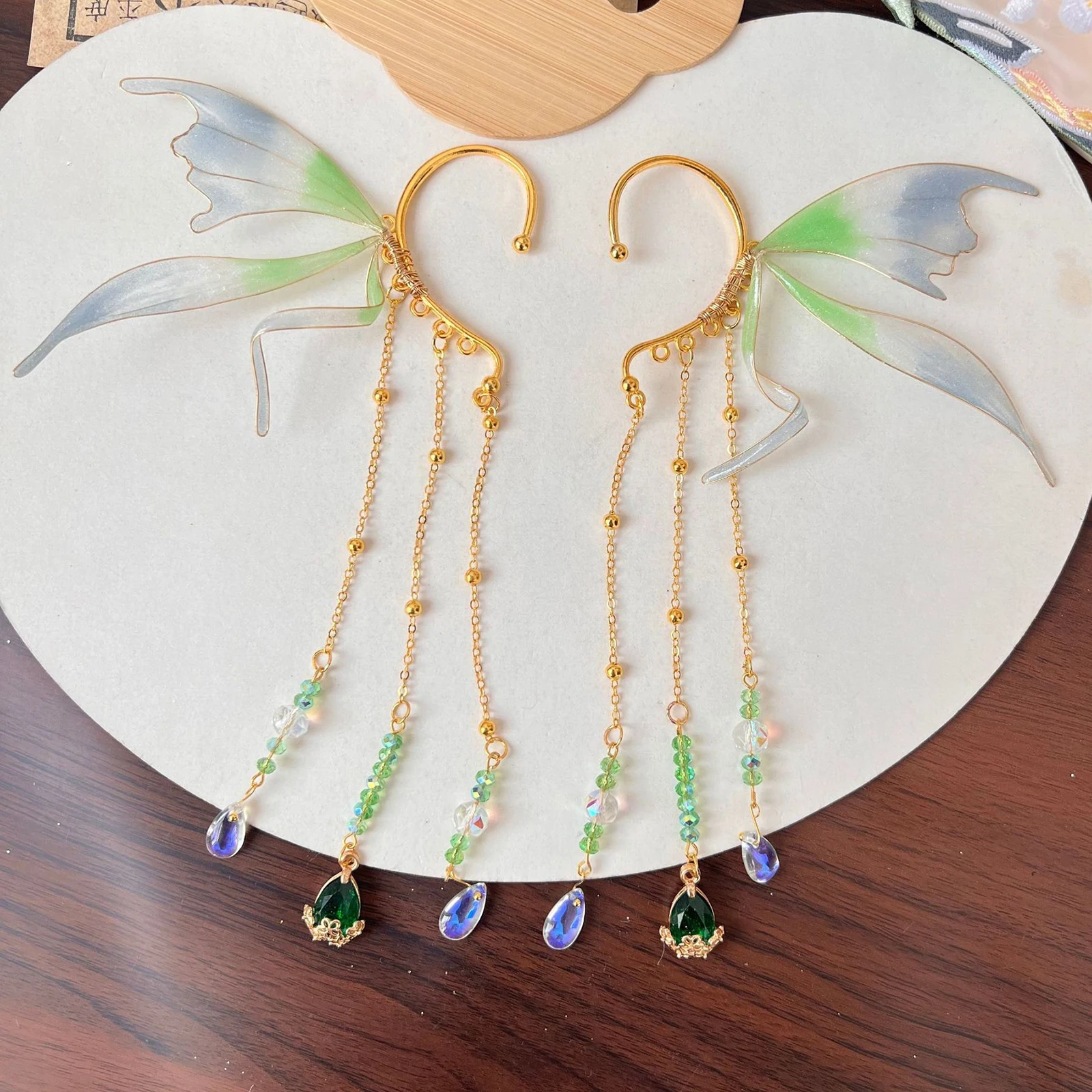 HEZIOWYUN – boucles d'oreilles féeriques pour femmes, belles boucles d'oreilles sirène à clipser, accessoires de Cosplay à la mode