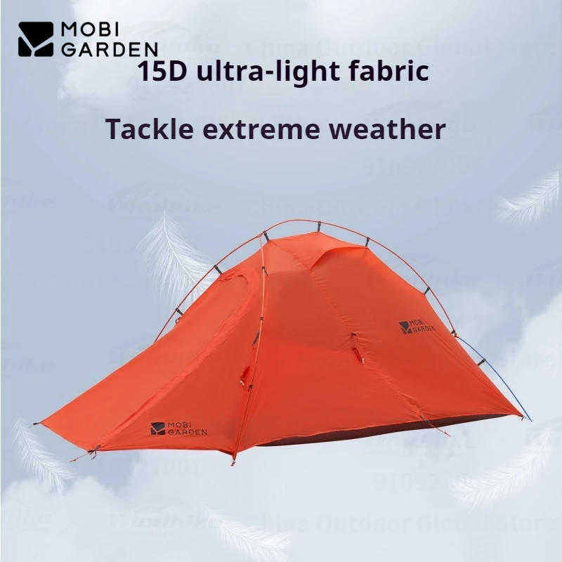 

MOBI GARDEN Camping Tent 1-2 Person 4 Senson Ultralight Tent Portable Outdoor Hiking Travel Backpacking Trekking Snow Tents