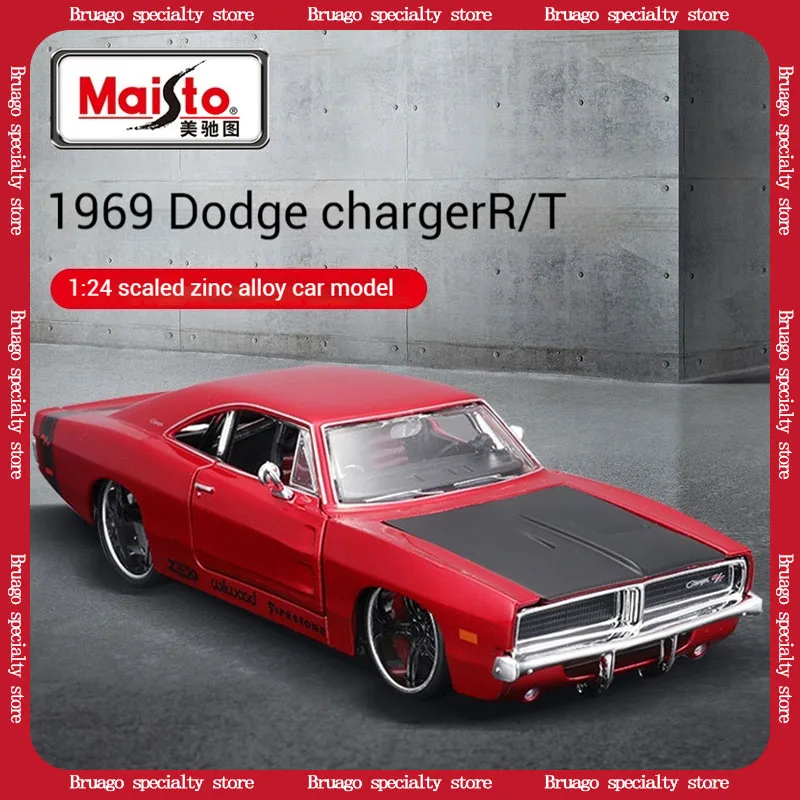 

Maisto 1:24 1969 Dodge Charger R/T Car Metal Die Casting Alloy Static Car Model Classic Retro Collection Ornament Male Car Toy