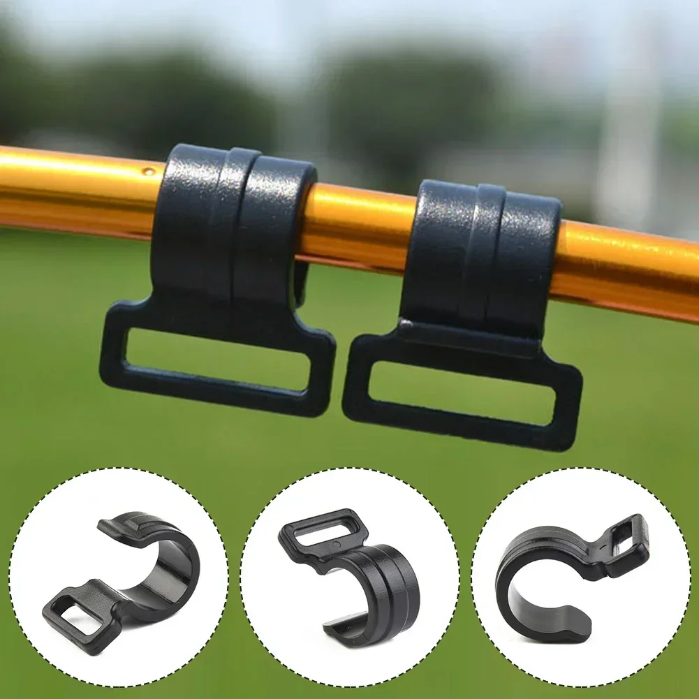 10pcs Awning Black Canopy Caravan Link Outdoor Pole Tent hook Plastic Clips Practical High Quality Reusable Support Camping