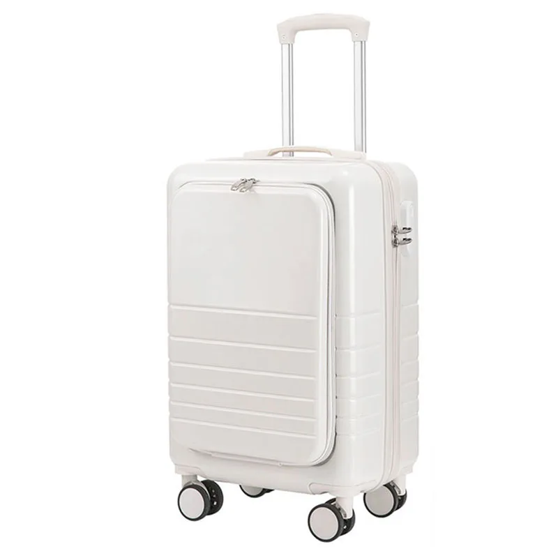 Imagem -03 - Mala Abertura Frente Carry on Bagagem Cabine Mala de Viagem 20 22 24 26 Polegada Senha Trolley Case Valise Bagagem Bolsas de Viagem