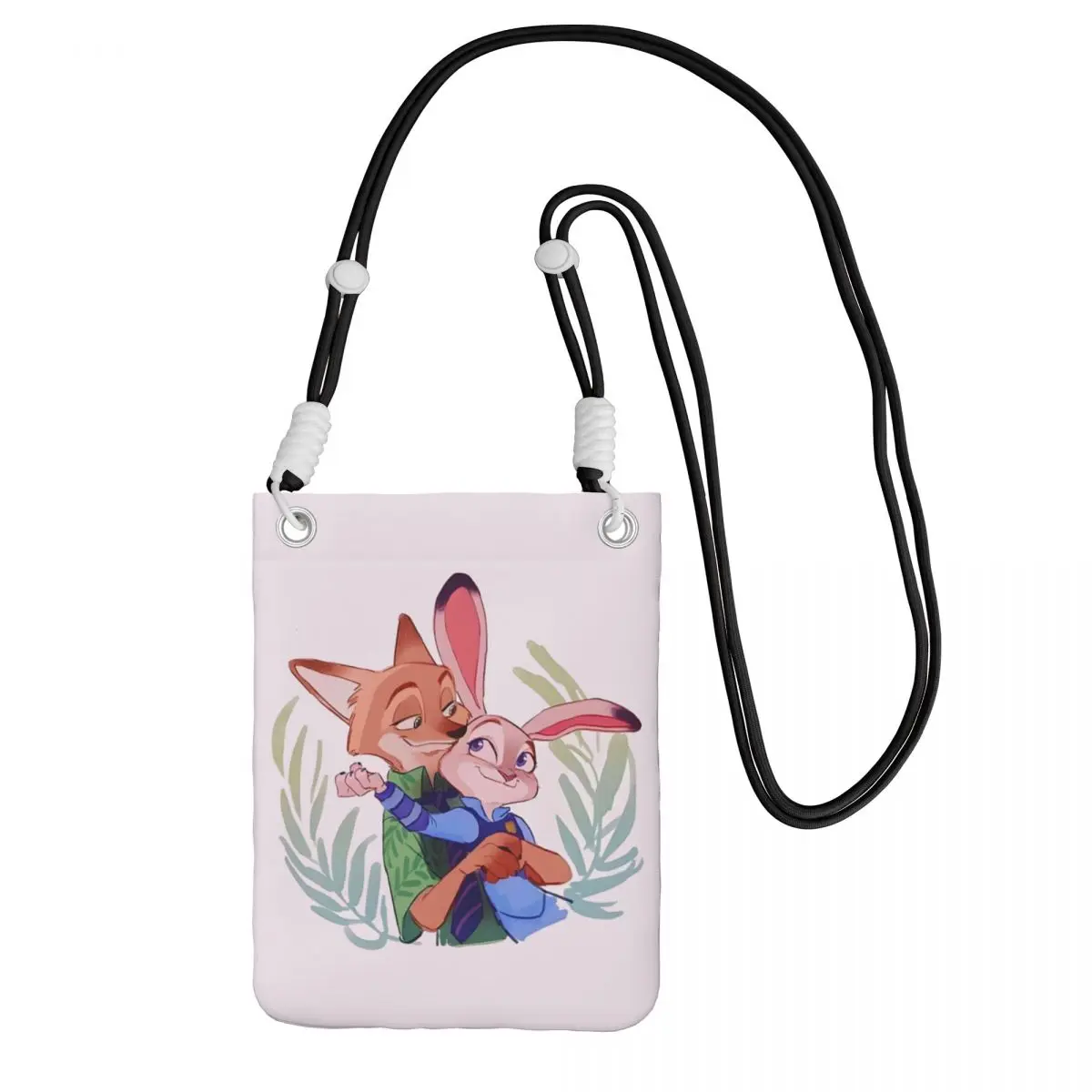 

Custom Zootopia Carry A Mobile Phone Bag Diagonally Women Men Zoo Animation Shoulder Crossbody Bag Detachable Strap For Travel