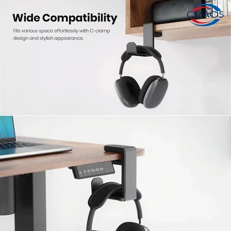 PC Gaming Headphone Stand Headset Hook Holder, Hanger Mount With Adjustable 360° Rotating Arm Clamp, Desk Mount Universal Bag image 4