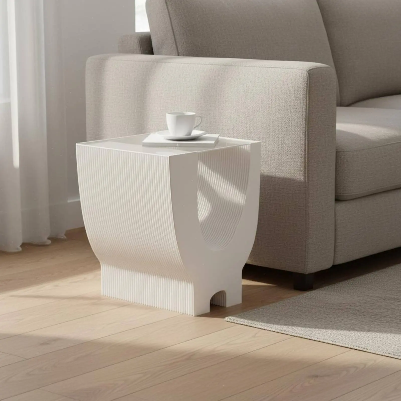 Mesa auxiliar plegable acordeón hexagonal de papel para gatos y perros - imagen 5