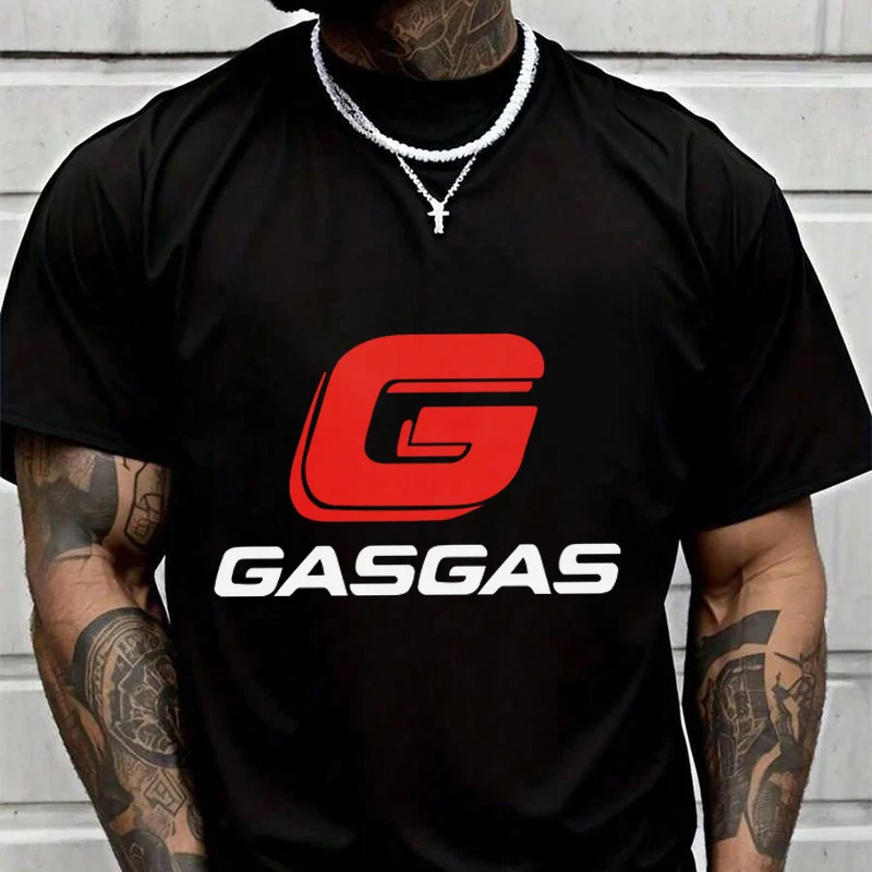 

Motorcycles GasGas Moto T-Shirt For Riders Men's And Women's Fashion Casual High Quality Round Neck Tshirt Tee 2026