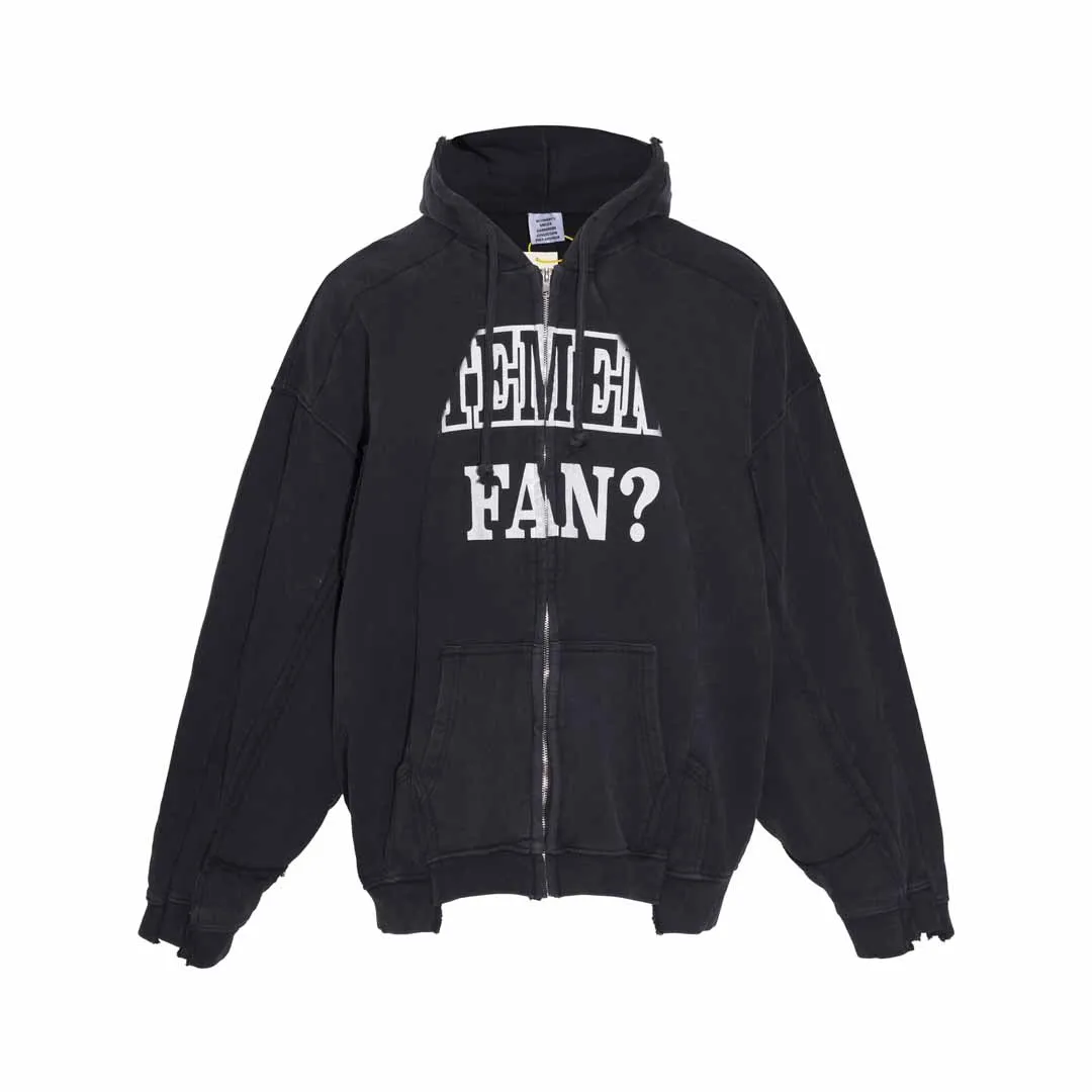 Oversized Men Women Logo Printed Stitching Hooded Sweatshirts Hoodies Hiphop Men Zip-up Hoodie Pullover