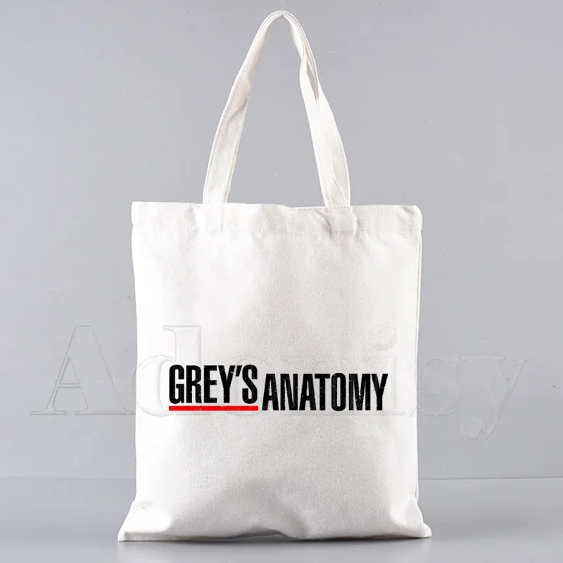 Greys Anatomy Shopping Bag Bolsas De Tela Grocery Shopper Shopping Jute Bag Cotton Bag Jute Sacola Reciclaje