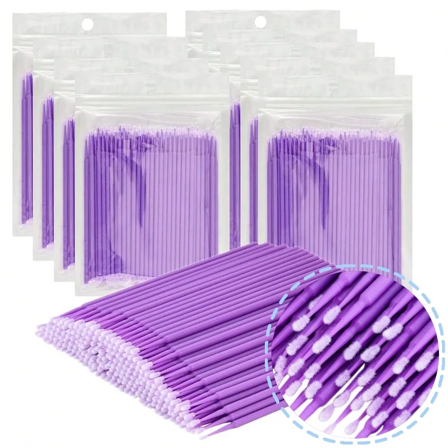 Micro applicateurs de cils, 100 pièces, pinceaux de maquillage jetables, coton-tige pour Application précise, rouge à lèvres, accessoires cosmétiques