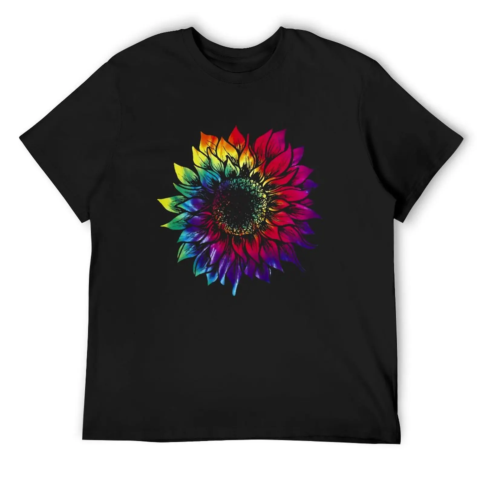 

Tie Dye Retro Sunflower Women BlackCotton S-5XL (1) T-Shirt Luxury man heavyweights hippie clothes plain white t shirts men