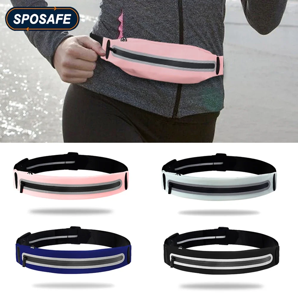 Adjustable Running Belt Fanny Pack, Running Waist Pack Reflective Runner Pouch Belt Sport Workout Fanny Pack Cell Phone Holder