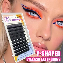 Lakanaku Y Lashes Cilia And Volume Brazilian False Eyelashes Supplies YY Cilios Faux Mink Lashes Y Shape Eyelash Extension