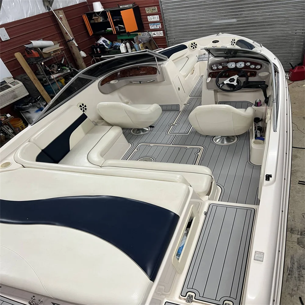 Mata podłogowa do łodzi Rinker Captiva 212 z 2003 roku, styl SeaDek/Gatorstep, samoprzylepna, imitacja teaku z pianki EVA, b69d5hsd