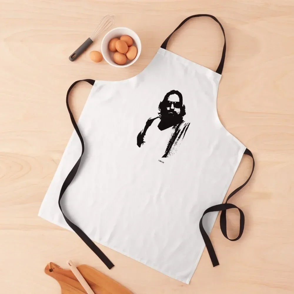 Big Lebowski The Dude - stencil Apron Women's Kitchen Womens Dresses Apron