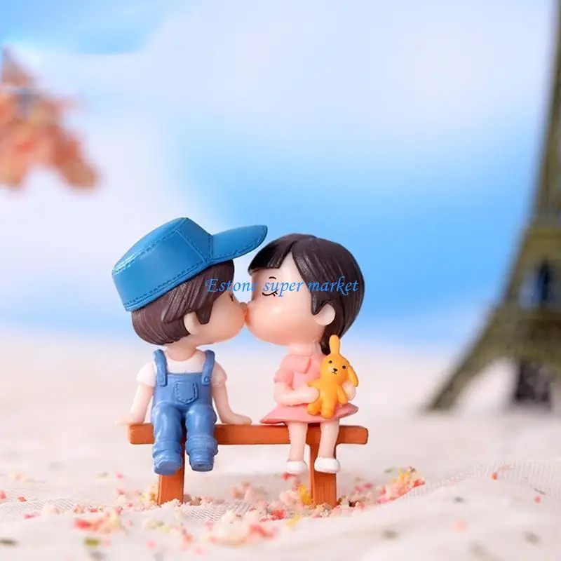 090B 2’’ Micro Landscape Couple Figurine DIY House Lawn Fairy Garden Table Decoration