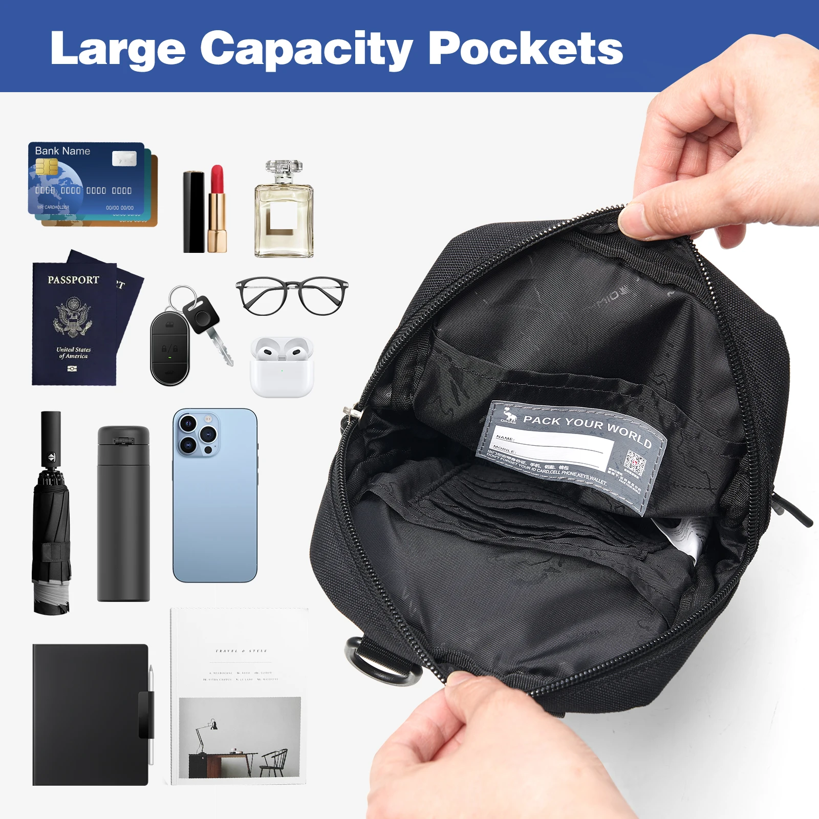 OIWAS Shoulder Bag Crossbody Bags Waist Bag Phone Bag Husband Wallet For Male Messenger Bag Mini Men\'s Purse Man Handbag