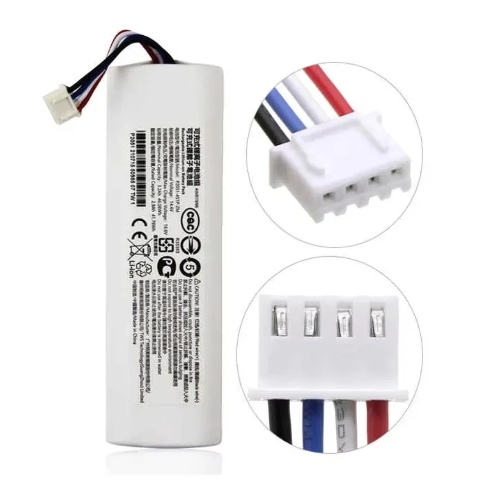 

NEW 14.8V 12800mAh 2C battery li-ion Replacement Battery For Xiaomi Mi Robot Vacuum Mop 2 XMSTJQR2C STYTJ03ZHM 2C P2051-4S1P-ZM.