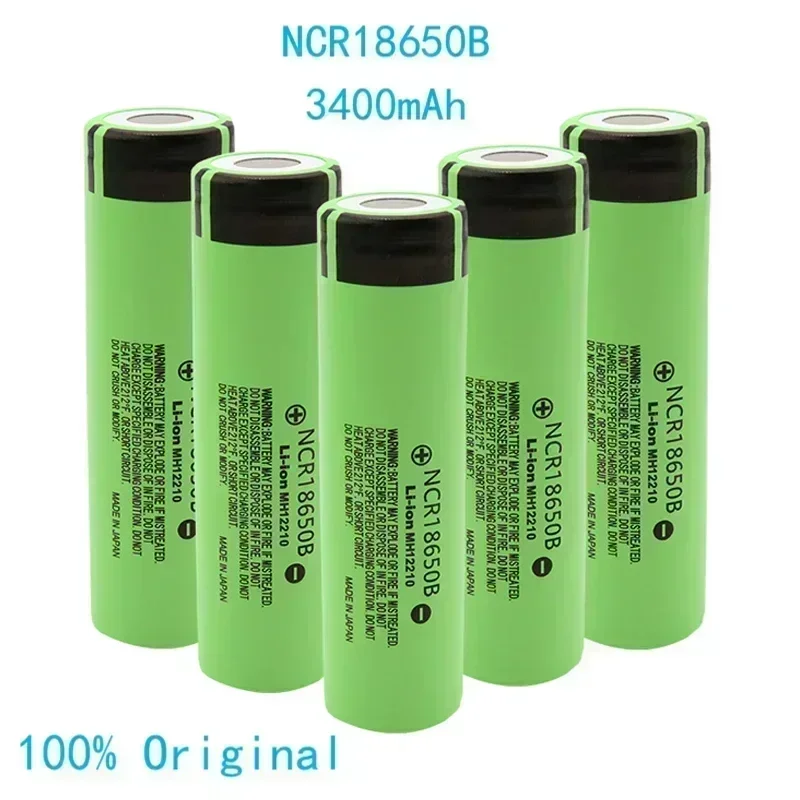 Japanese original lithium battery, 18650 battery, rechargeable battery, 18650B, 34B, 3.7V 3400mAh 20A discharge