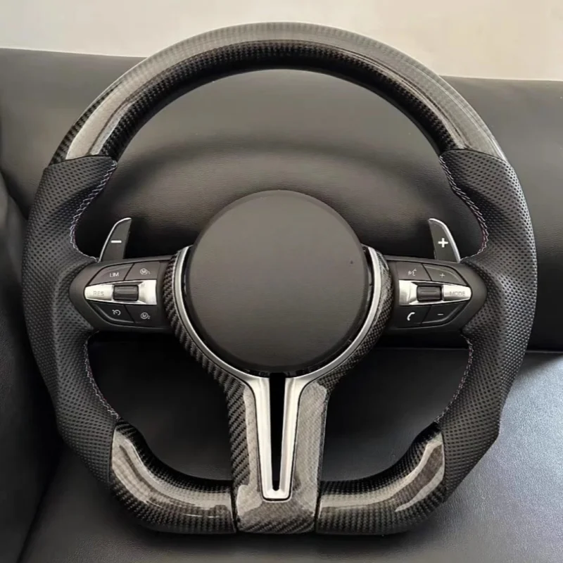 

LED Car Steering Wheel Carbon Fiber Ieather For BMW F10 F20 F22 F30 F32 F33 F36 F80 F82 F87 M3 M4 M5 M6 Car Interior Accessories
