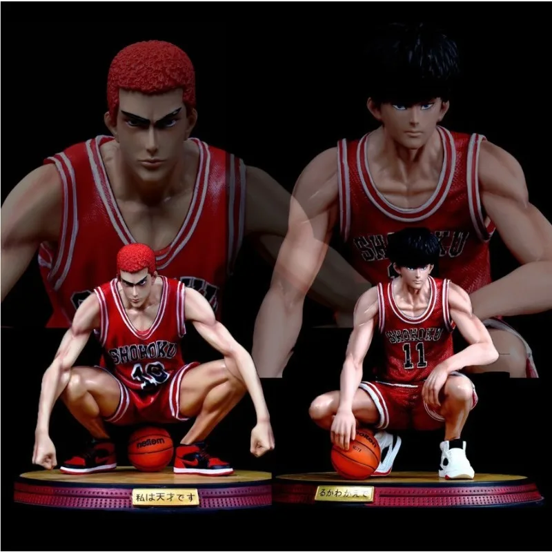 

22cm Slam Dunks Shohoku Five Tigers Squatting Pose GK Figures | Anime Collectible PVC Model Toys for Fans