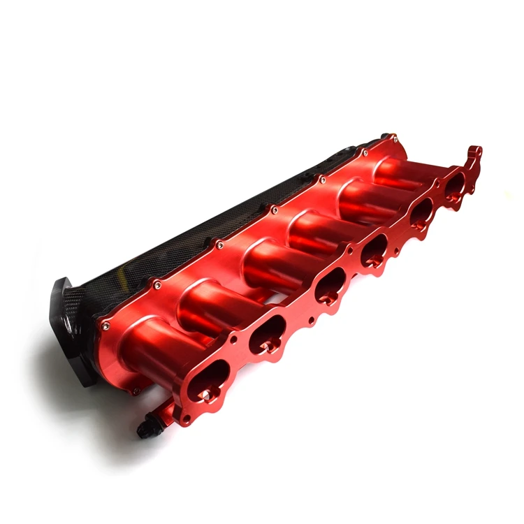 Collettore di aspirazione acceleratore in fibra di carbonio ad alte prestazioni da 100 mm per motore Toyota 1JZ 2JZ