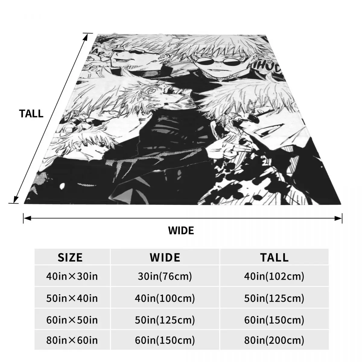 Manga Flannel Blanket Quality Super Soft Anime Mystery Bedding Throws Winter Camping Chair Sofa Bed Pattern Bedspread