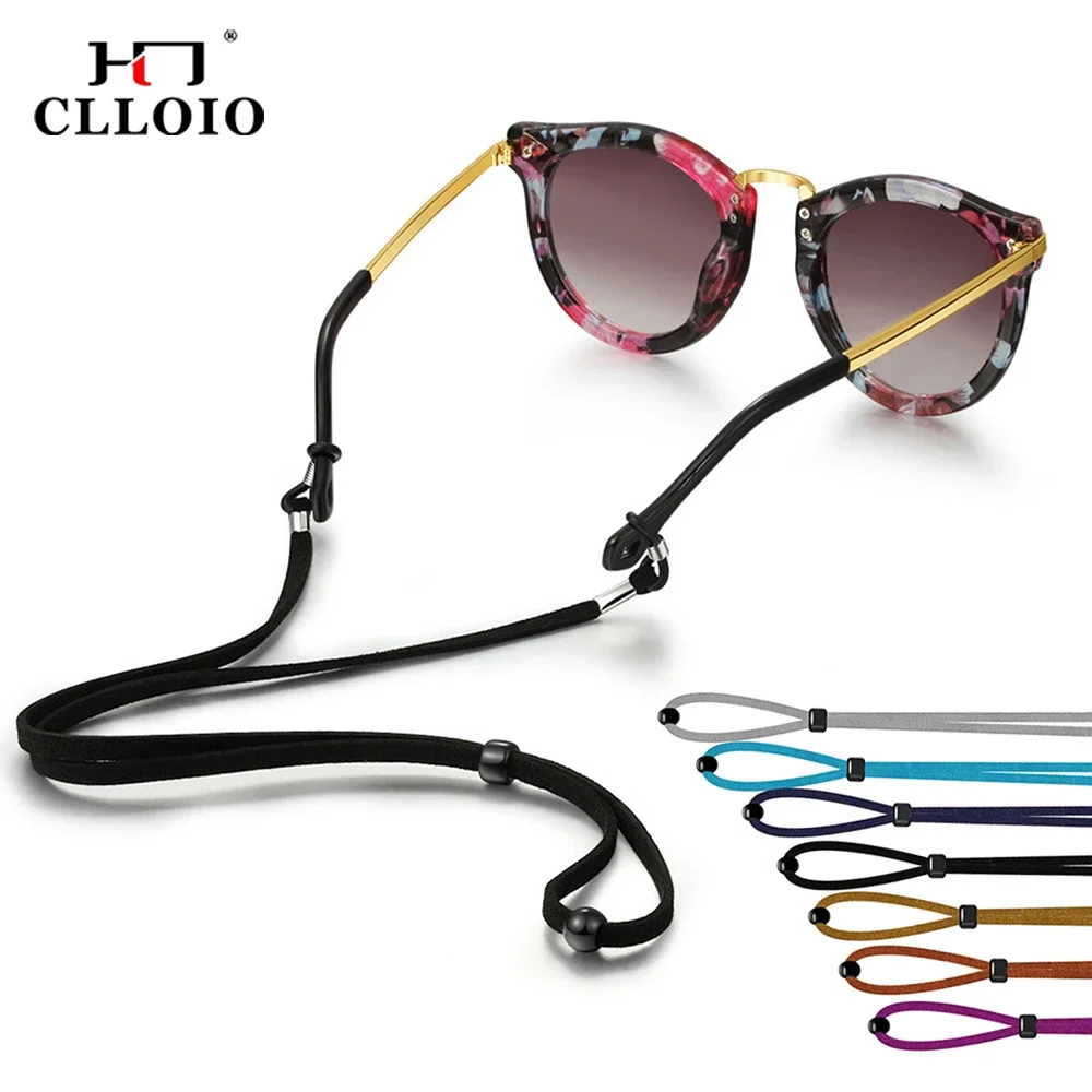 1PC Fashion New Design Elasticity Anti-Slip Rope Sunglasses Lanyard Leather Strap Glasses Chain Cord Reading Glasses Decoration