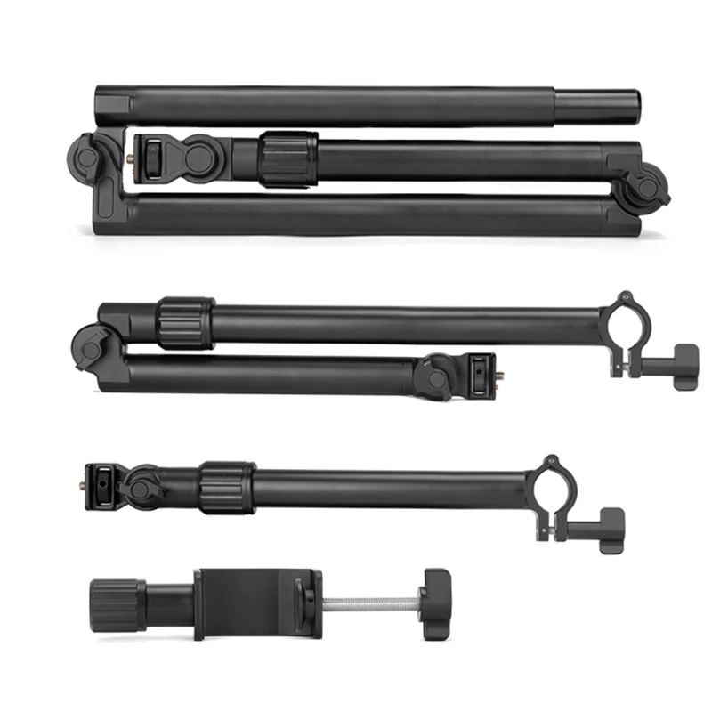 Braccio flessibile per trasmissione in diretta, supporto da tavolo, morsetto per braccio per fotocamera, supporto per webcam, braccio per microfono, per fotocamera webcam, luce a LED