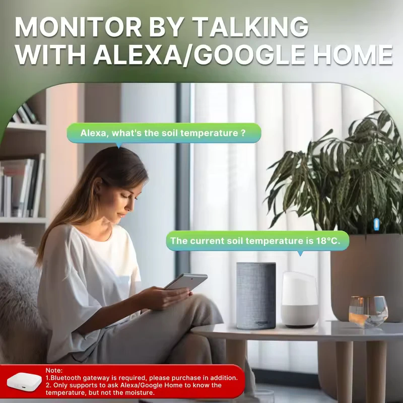 Tuya Smart Zigbee Soil Tester Temperature Meter Moisture Humidity Sensor Plant Monitor Detector Garden Automation Irrigation