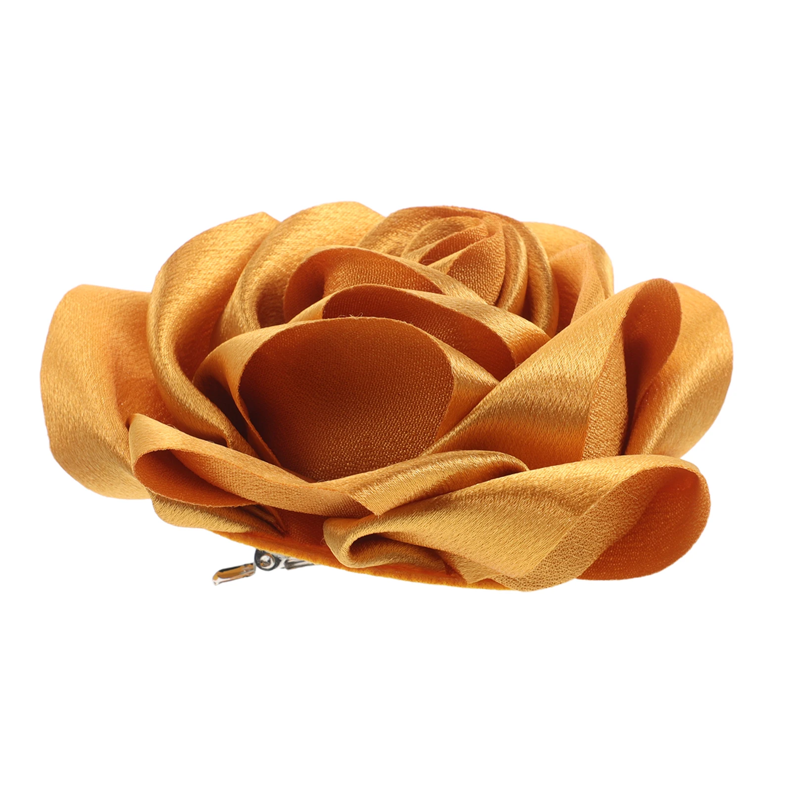 

French Brooch Women Floral Design Elegant Lapel Pins Vintage Satin Fabric Handmade Shawl Clip Coat Accessories