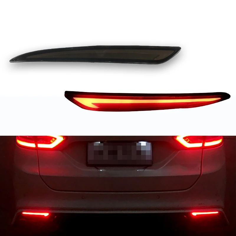 Fluid Style LED Bumper Reflector Tail Lights for Mondeo 2013+ Brake Lights Turn Signal Lights Red