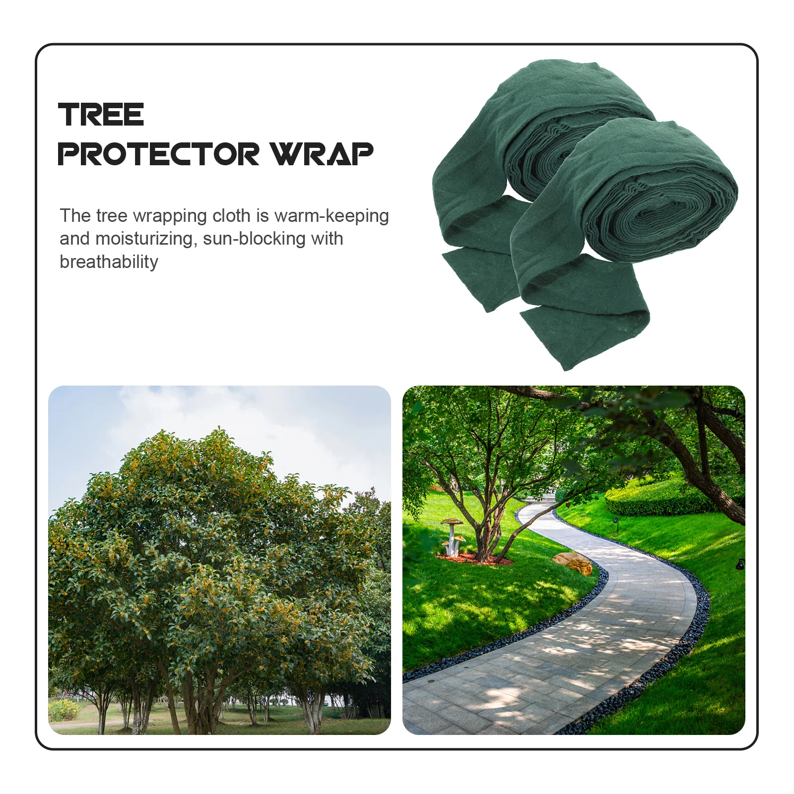 

2 Rolls Tree Protector Wrap Anti freeze Moisture Belt Winter Proof Guard Sun Protection Insect Proof Garden Supplies Plants B